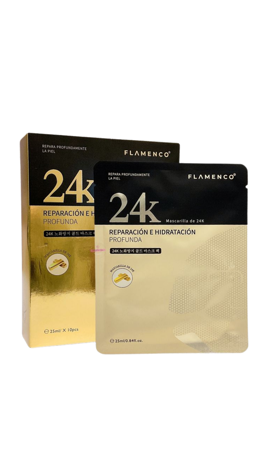 Mascarilla Reparación e Hidrtación Facial 24K Gold